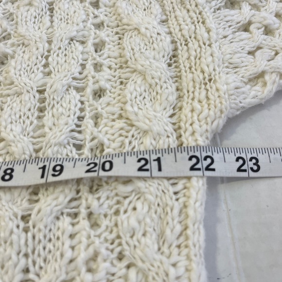 Abercrombie & Fitch Women Crochet Sweater XS/S Fisherman Cable Knit Coastal Cozy - Picture 4 of 10